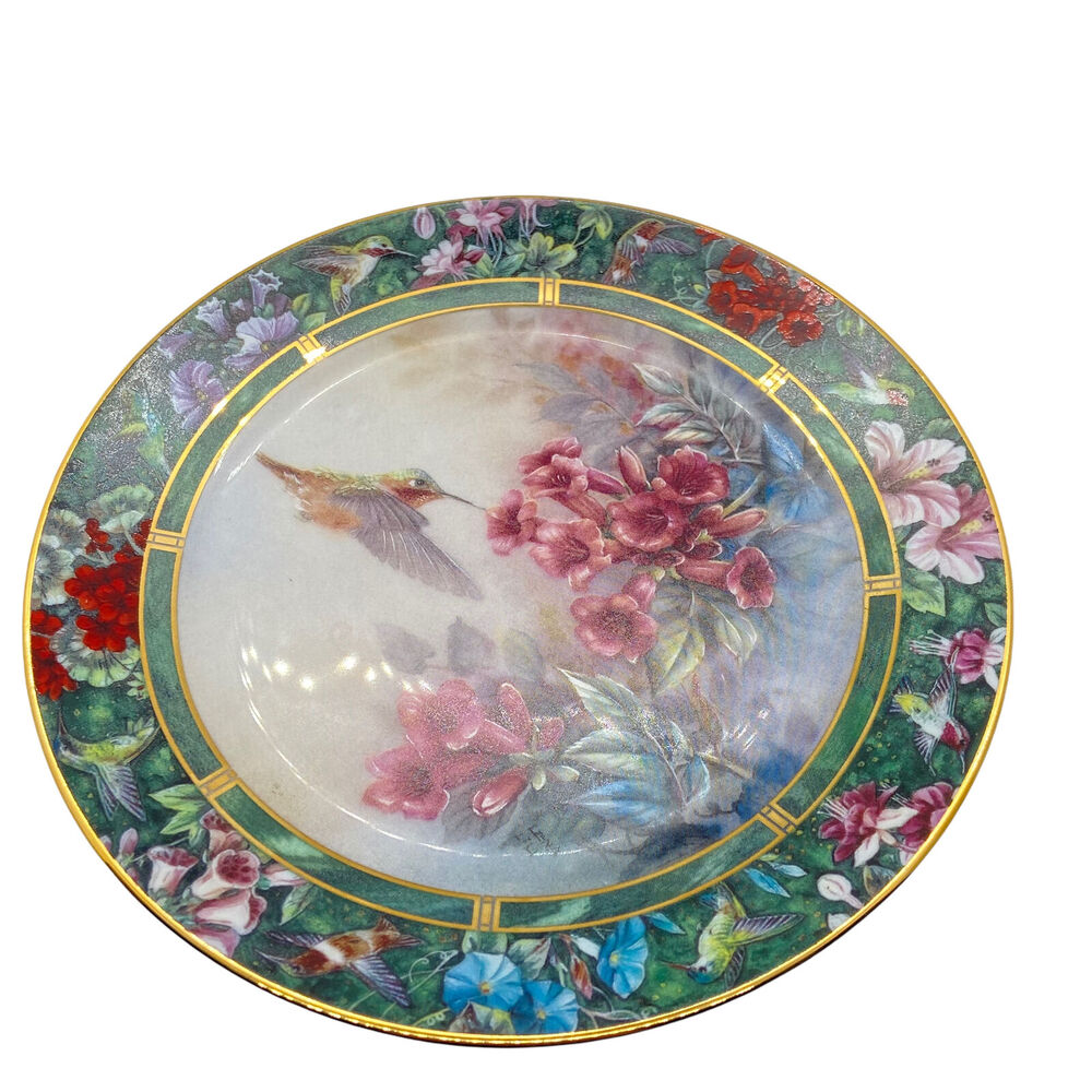 Hummingbird Treasury Collector Plate Vintage W.L. George Multicolor Allen's